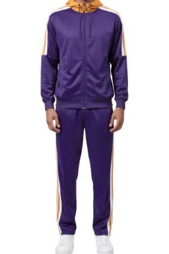 Men's Track Suit with Hood in Purple