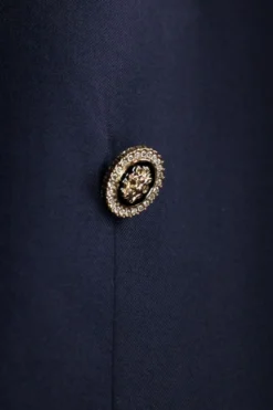Midnight Navy Modern Fit Double-Breasted Tuxedo Blazer