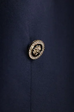 Midnight Navy Modern Fit Double-Breasted Tuxedo Blazer