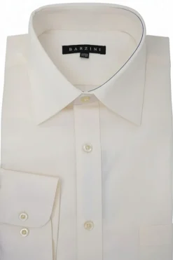Modern Fit Dress Shirt Convertible Cuff in Ivory