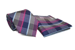 Multi Color Pattern Tie and Pocket Square Set
