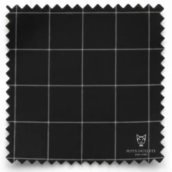 Naples Collection - Black Modern Fit Double Breasted Windowpane Peak Lapel 2 Piece Suit