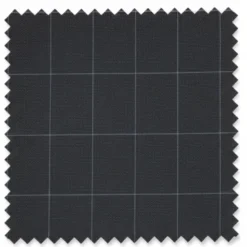 Naples Collection - Gray Modern Fit Double Breasted Windowpane Peak Lapel 2 Piece Suit