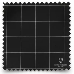 Naples Collection - Black Modern Fit Double Breasted Windowpane Peak Lapel 2 Piece Suit