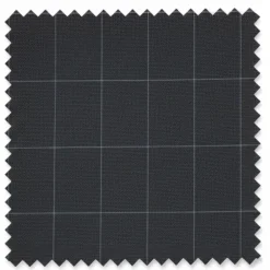 Naples Collection - Gray Modern Fit Double Breasted Windowpane Peak Lapel 2 Piece Suit