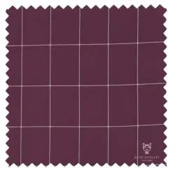 Naples Collection - Wine Modern Fit Double Breasted Windowpane Peak Lapel 2 Piece Suit