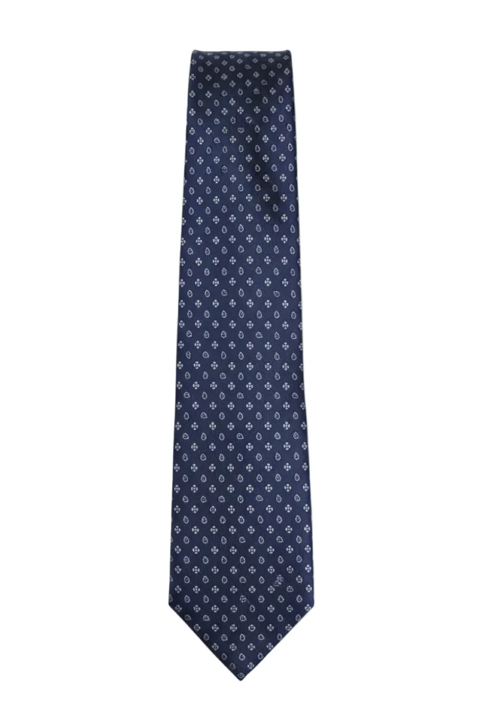 Navy Floral Paisley Pattern Tie
