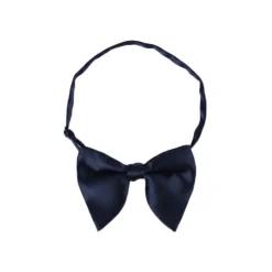 Navy Satin Butterfly Bow Tie