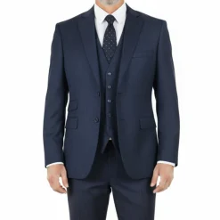 Navy Glen Plaid 3 Piece Regular Fit Suit