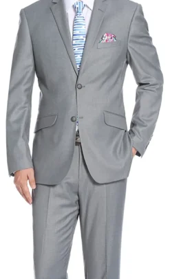 Performance Stretch Suit 2 Piece Slim Fit in Gray