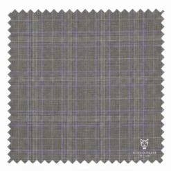 Pompey Collection - Men's Glen Plaid Dress Suit 2 Piece Regular Fit in Gray