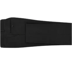 Pre-Hemmed Flat Front Adjustable Waistband Pants - Black