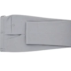 Pre-Hemmed Flat Front Adjustable Waistband Pants - Light Gray