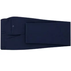 Pre-Hemmed Flat Front Adjustable Waistband Pants - Navy