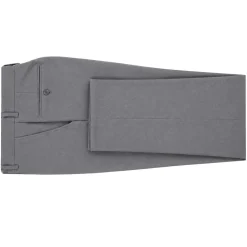 Pre-Hemmed Flat Front Adjustable Waistband Pants - Medium Gray
