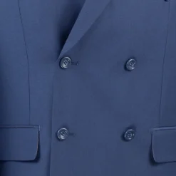 (36R & 44L) Double Breasted 2 Piece Suit Regular Fit in Blue