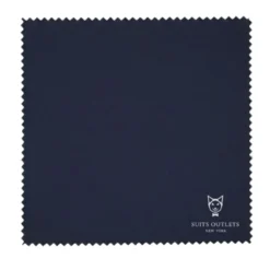 (48R, 50R) Double Breasted Slim Fit Tuxedo Navy with Black Satin Peak Lapel