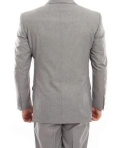 (36R, 44R, 46L) 100% Wool Modern Fit 2 Piece Gray Suit