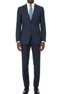 (44R, 52R) Navy Slim Fit Men's 2 Piece Business Suit 2 Button
