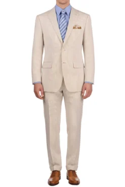 (46R, 54R) Tan Modern Fit Seersucker