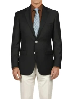(40R) Regular Fit Blazer 2 Button in Black