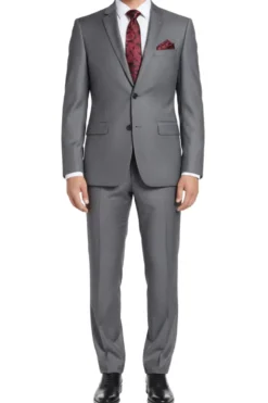 (36R, 44S) 100% Virgin Wool Regular Fit Gray Suit