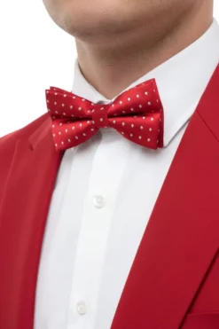 Red Polka Dot Pattern Bow Tie