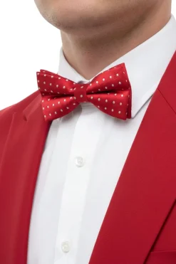 Red Polka Dot Pattern Bow Tie