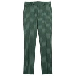 (44R) Hunter Green Regular Fit Bold Striped Vest and Pants