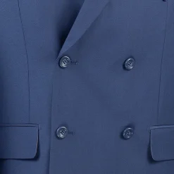 (36R & 44L) Double Breasted 2 Piece Suit Regular Fit in Blue