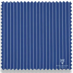 Rockefeller Collection - Double Breasted Stripe Suit Blue Regular Fit 2 Piece with Adjustable Waistband Pants