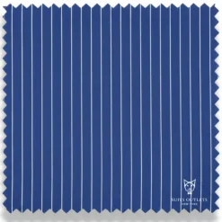 Rockefeller Collection - Double Breasted Stripe Suit Blue Regular Fit 2 Piece with Adjustable Waistband Pants