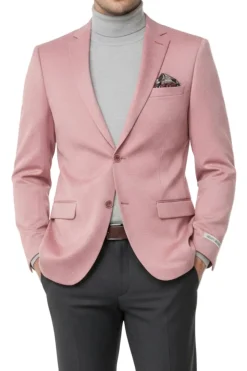 Rose Gold Hybrid Fit Single Breasted Notch Lapel Jacket