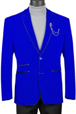 Royal Slim Fit Velvet Sport Coat Single Breasted 2 buttons