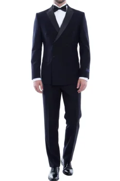 (48R) Slim fit Double Breasted Navy Tuxedo