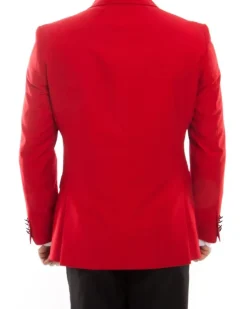 (46R, 46S) Slim fit Double Breasted Red Tuxedo