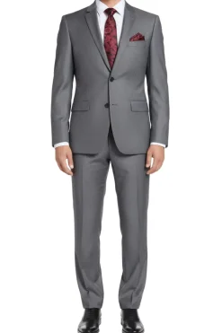 (36R, 44S) 100% Virgin Wool Regular Fit Gray Suit