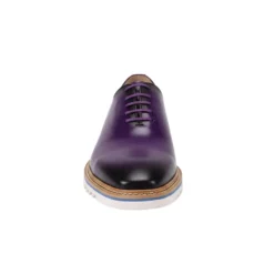 Ruben Collection - Purple Leather Plain Toe Shoes