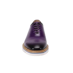 Ruben Collection - Purple Leather Plain Toe Shoes