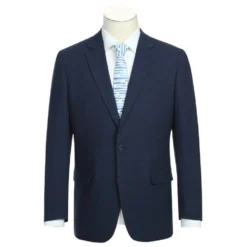 (40S) Men's 2-Piece Regular Fit Blue Check Suit