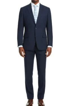 (40S) Men's 2-Piece Regular Fit Blue Check Suit