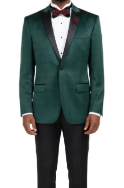 (S) Slim Fit Emerald Velvet Jacket