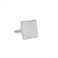 Silver Criss-Cross engraved Cufflinks
