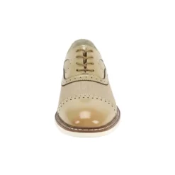 Sinclair Collection - Oyster Plaid Leather Cap-Toe Dress Shoes