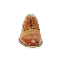 Sinclair Collection - Maple Plaid Leather Cap-Toe Dress Shoes