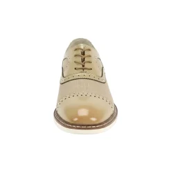 Sinclair Collection - Oyster Plaid Leather Cap-Toe Dress Shoes