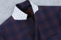 Slim Fit Blazer Glen Plaid in Blue