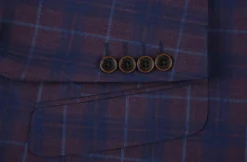 Slim Fit Blazer Glen Plaid in Blue