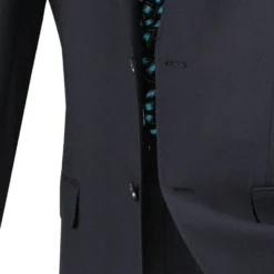 Slim Fit Men's Suit 2 Piece 2 Button in Navy