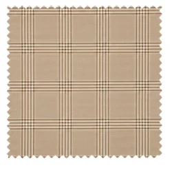 Slim Fit Suit Windowpane 3 Piece with Vest in Beige